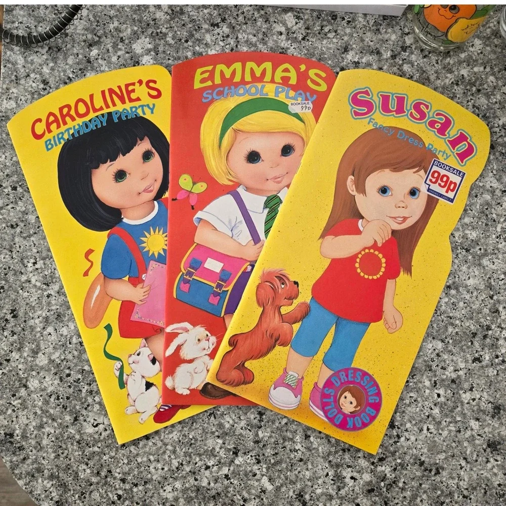 Grandreams Vintage Paper Doll Books‎ Set of 3 Caroline Emma Susan 1990s Unused
